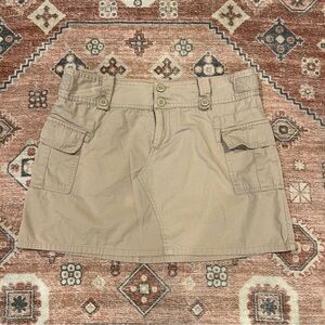 Vintage Carolina Blues Tan Cargo Mini Skirt